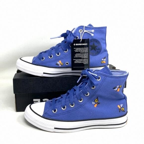 Converse Chuck Taylor High Skate Shoes For Women A01734F Sneakers Canvas Blue - Picture 10 of 12